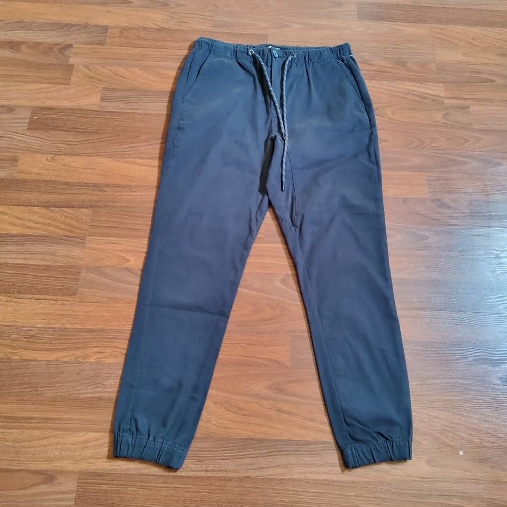 Commerce Men's Twill Chino Jogger Casual Pants Size M Grey New - Picture 4 of 12